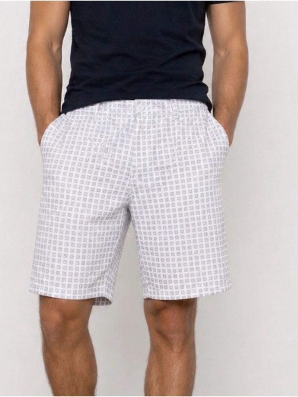 Billabong men's shorts golf comfort lightweight white & gray plaid cargo SZ 34